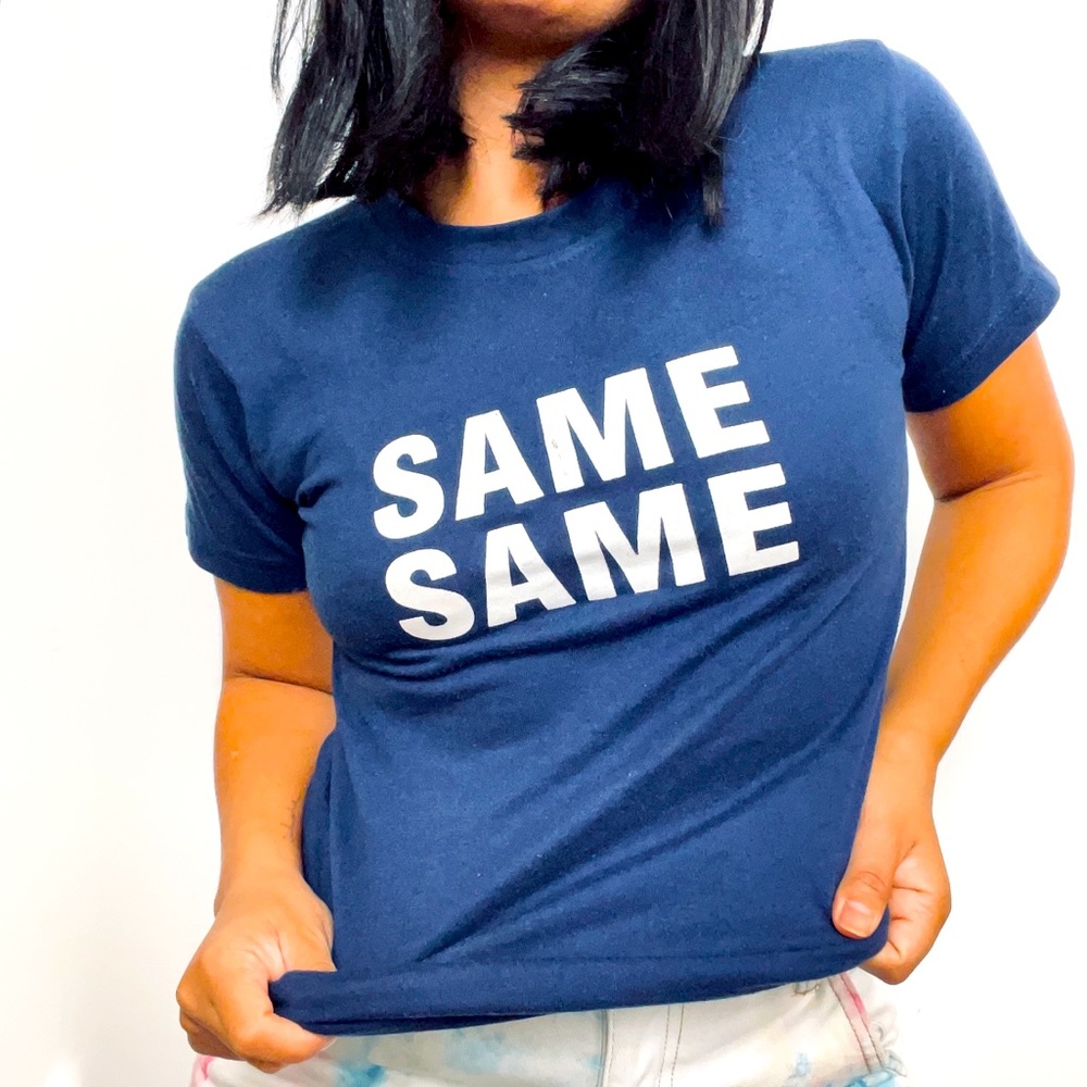 SAME SAME BUT DIFFERENT Navy Blue T-Shirt (Small)